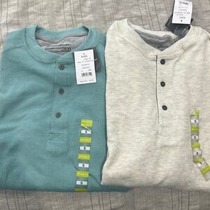 2- small Eddie Bauer men’s long sleeve waffle knit shirt